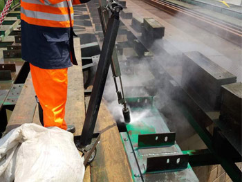 Peskanje mostu Laško